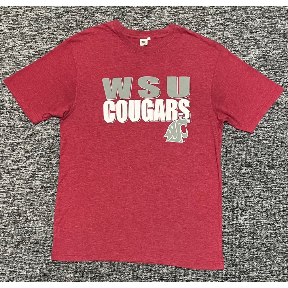 Colosseum Mens WSU Cougars Washington State University T-Shirt Red Large